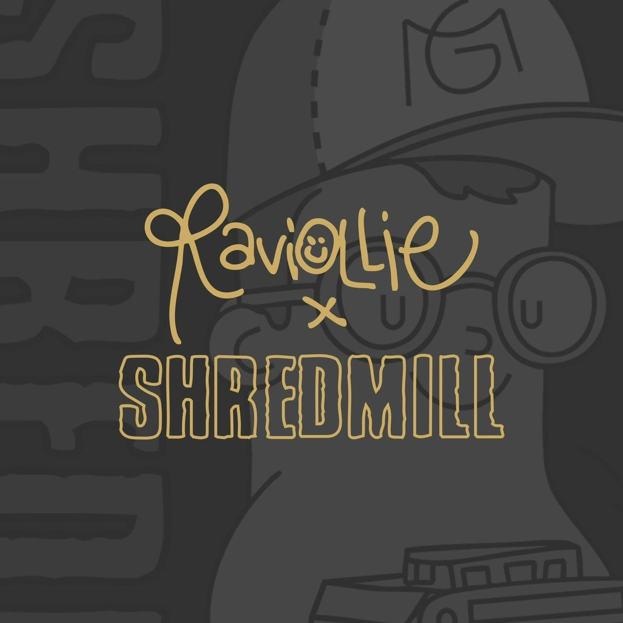 Full Raviollie × Shredmill collaboration logo